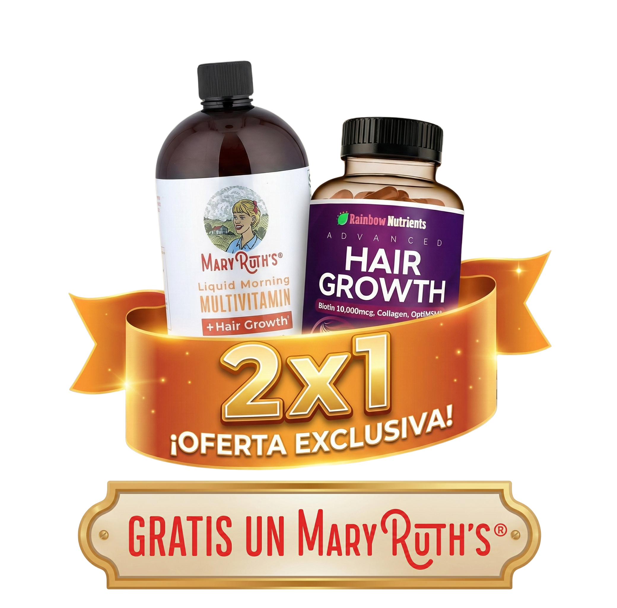 HairGrowth + Mary Ruth's: Transforma tu imagen y eleva tu autoestima en solo 15 días